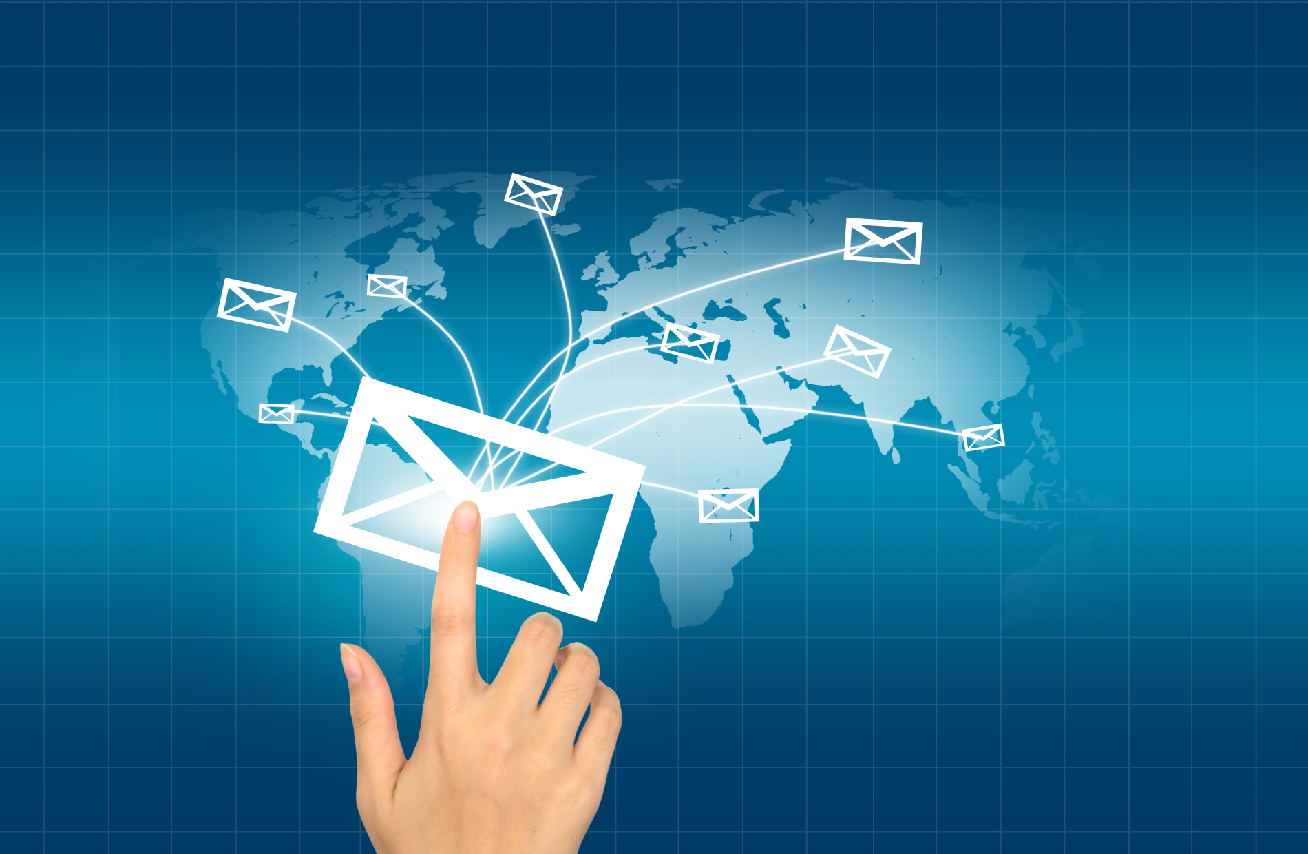 hand-pressing-envelope-that-is-sent-world